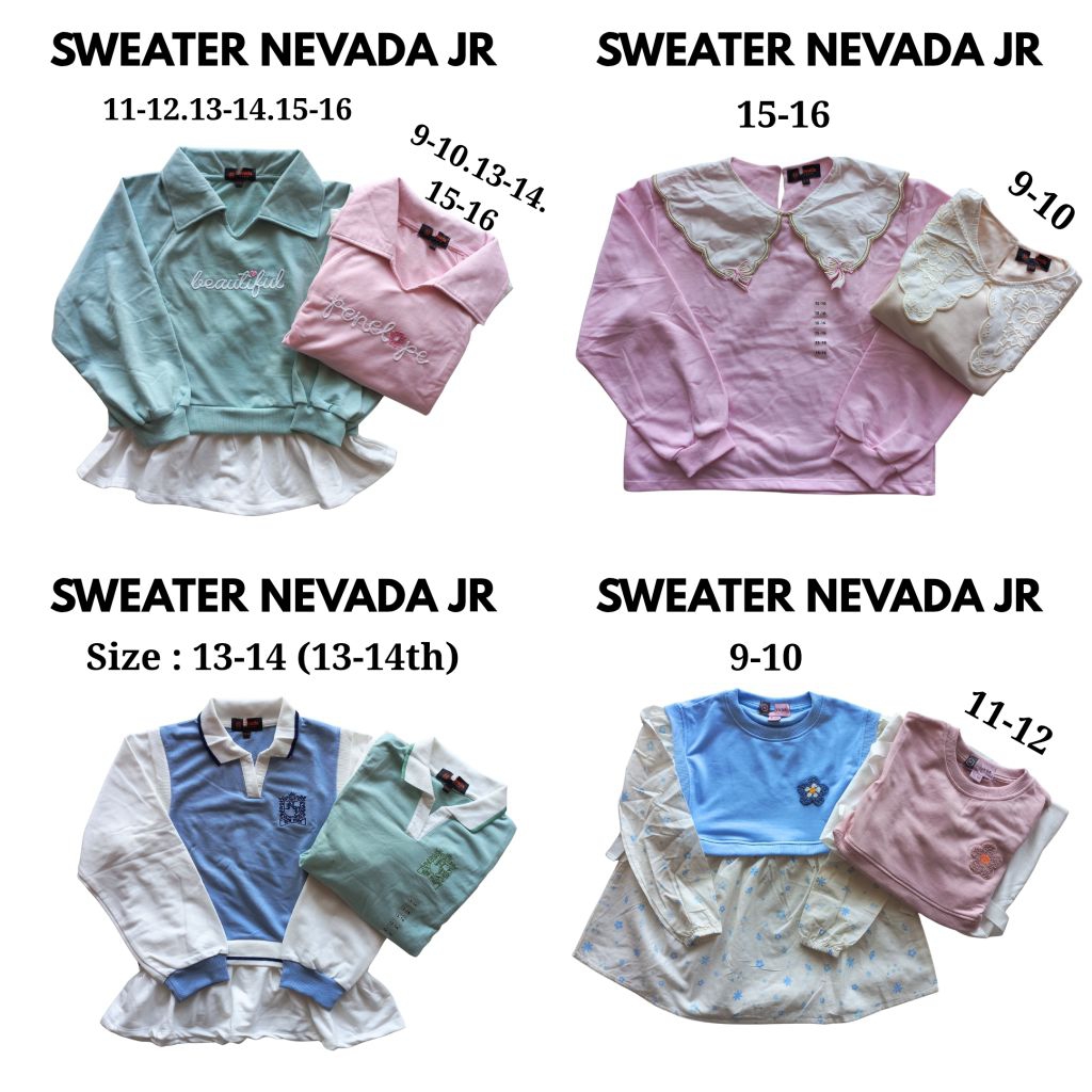 Sweater Hoodie Anak Perempuan Nevada Aero Girl Usia 7-16 Tahun Original Branded Matahari