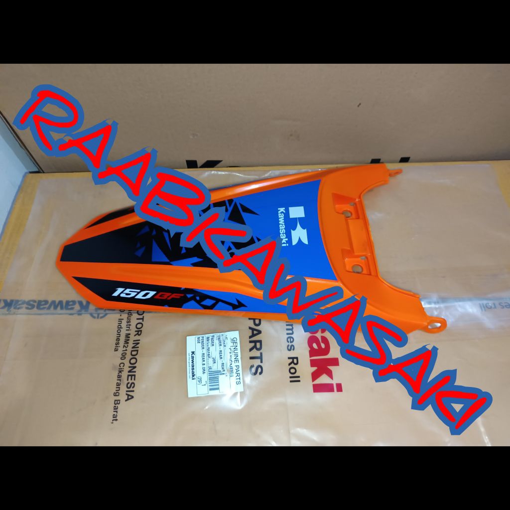 spakbor belakang orange stiker se extreme klx 150 bf se extreme original kawasaki
