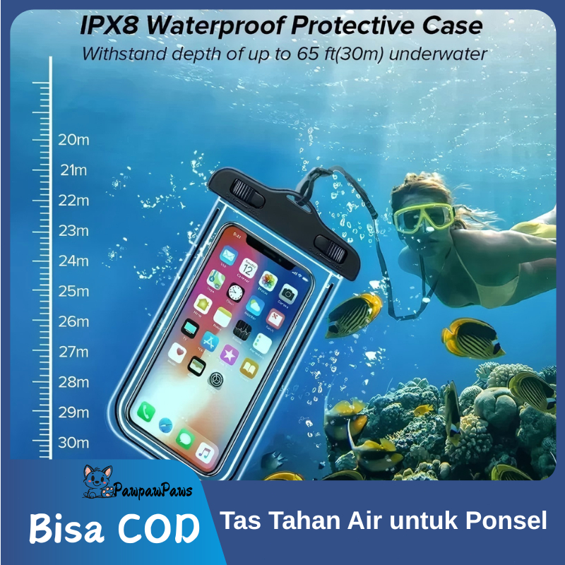 Universal Waterproof Phone Case 6.7 Inch – Tas Anti Air HP untuk iPhone Samsung, Cocok Renang & Outd