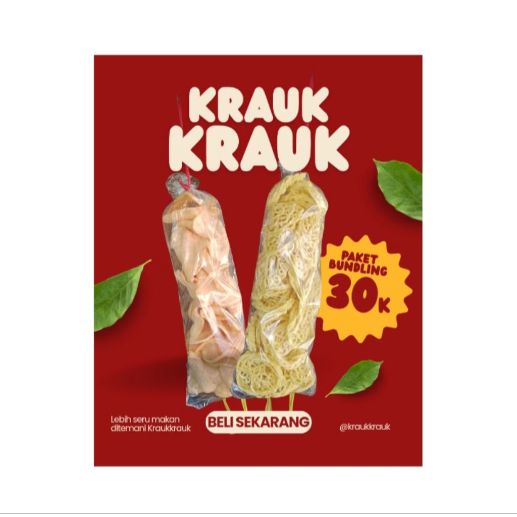 

PROMO 2BAL Kerupuk Udang dan Kerupuk Mie KraukKrauk Gurih dan Renyah