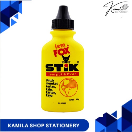 

Lem Fox Stik PVAC Botol 60 Gram
