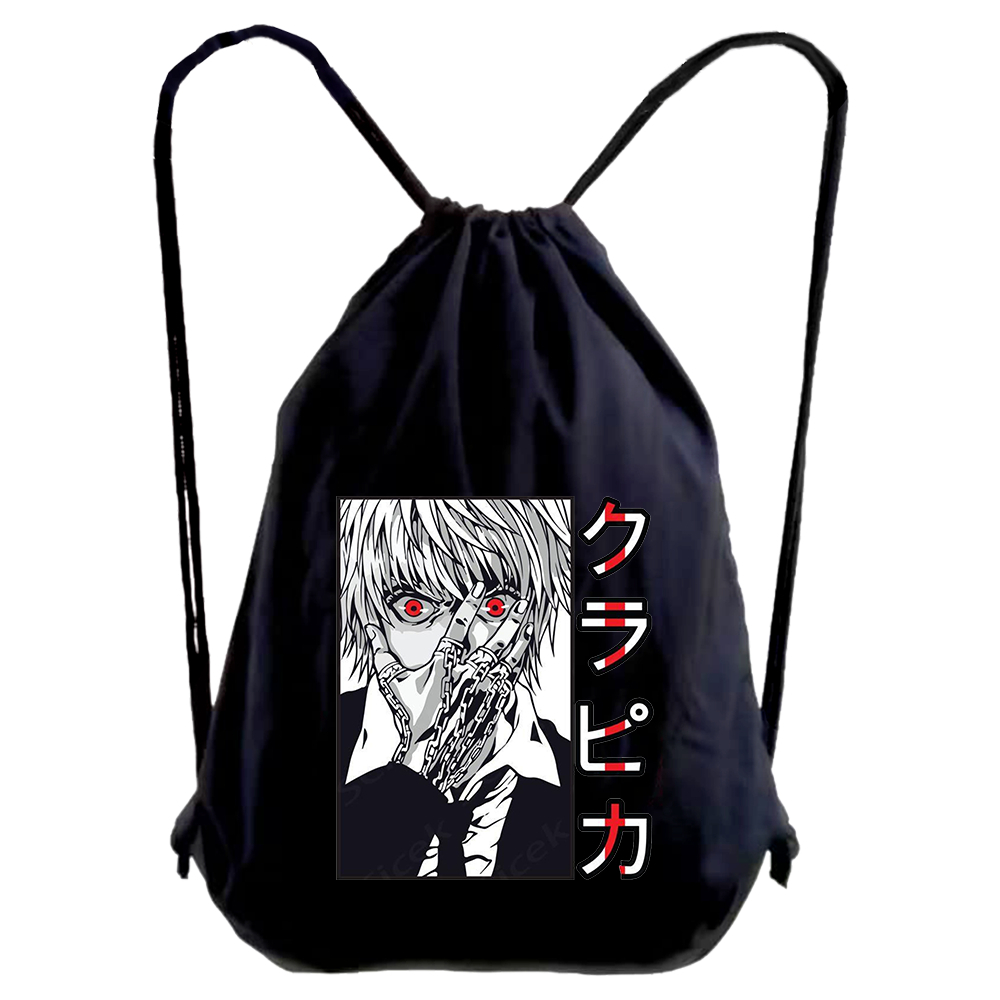 Tas Serut Anime KURAPIKA-String bag Hitam Fungsional- Pria Wanita