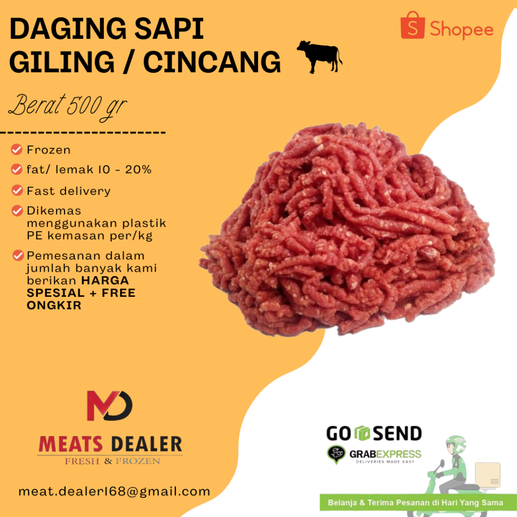 

Daging sapi giling cincang / minced ground beef 500g