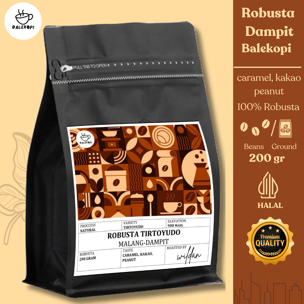 

Balekopi Kopi Bubuk Robusta Dampit 200 gram