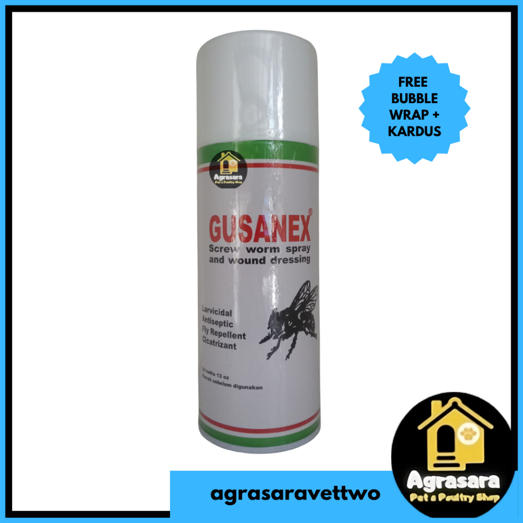 GUSANEX SPRAY Obat Semprot Luka Hewan Wound Dressing