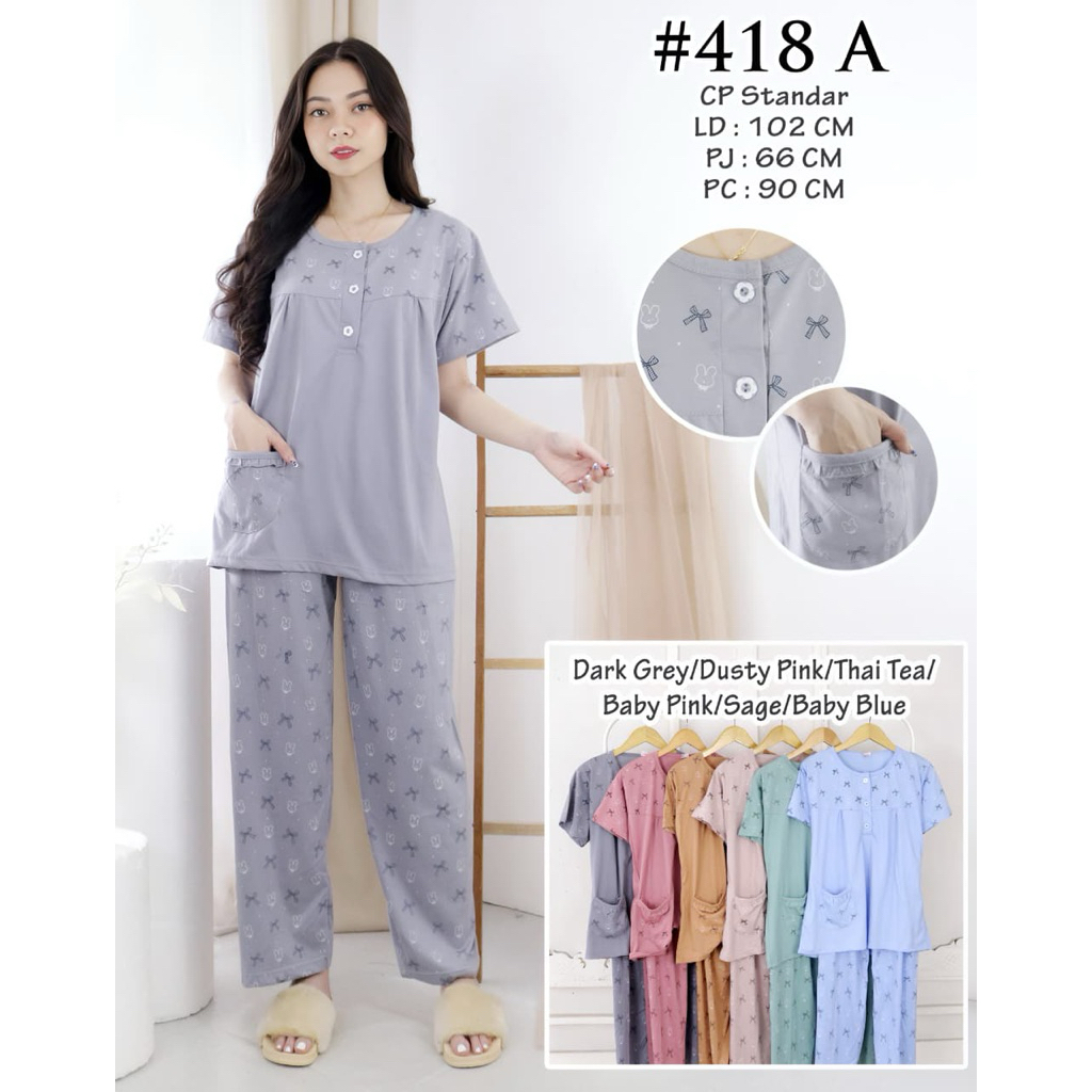 babydoll benova stelan tangan pendek celana panjang