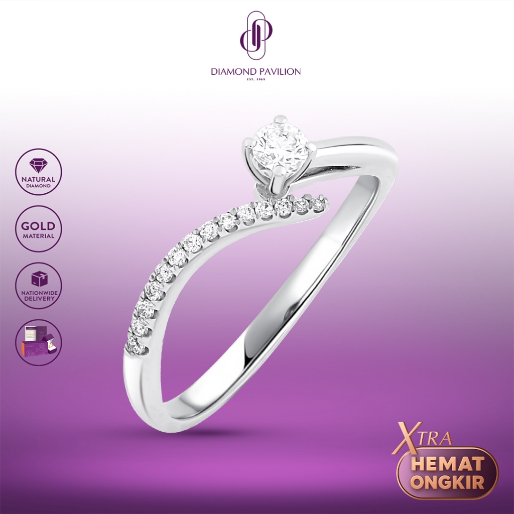 Diamond Pavilion Cincin Emas Batu Berlian Ilona Ring