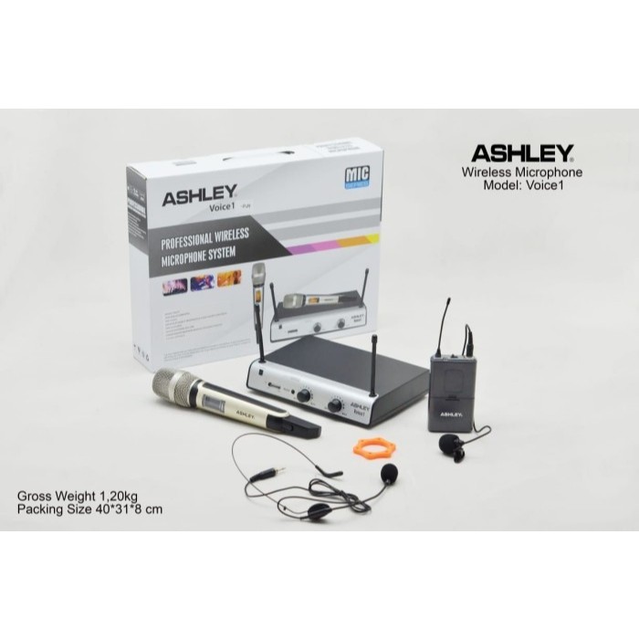 VOICE1 MIC WIRELESS PEGANG JEPIT HEADSET ASHLEY ORIGINAL / MIC WIRELESS PJH / VOICE 1 PJH ASHLEY