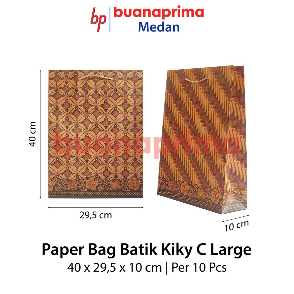 

Paper Bag BATIK KIKY LARGE 1 Pack Isi 10 Lembar 29.5 x 10 x 40 cm Tas Kertas Goodie Besar