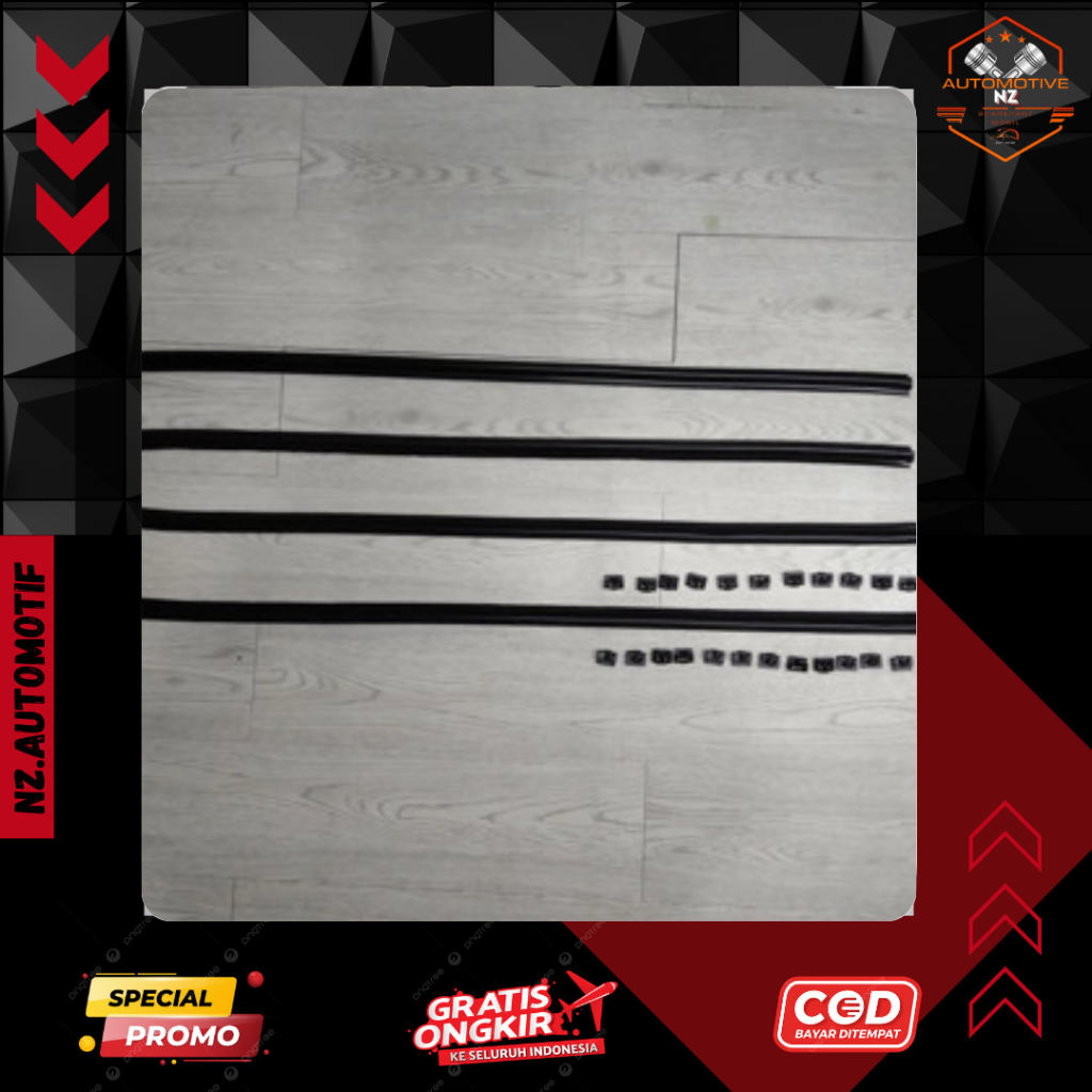 Pelipit Kaca Set Luar Pintu Depan Toyota Kijang Super