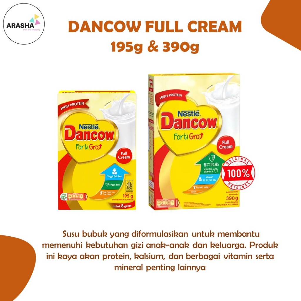 

DANCOW FULL CREAM 195g dan 390g EXP DATE NOVEMBER 2025