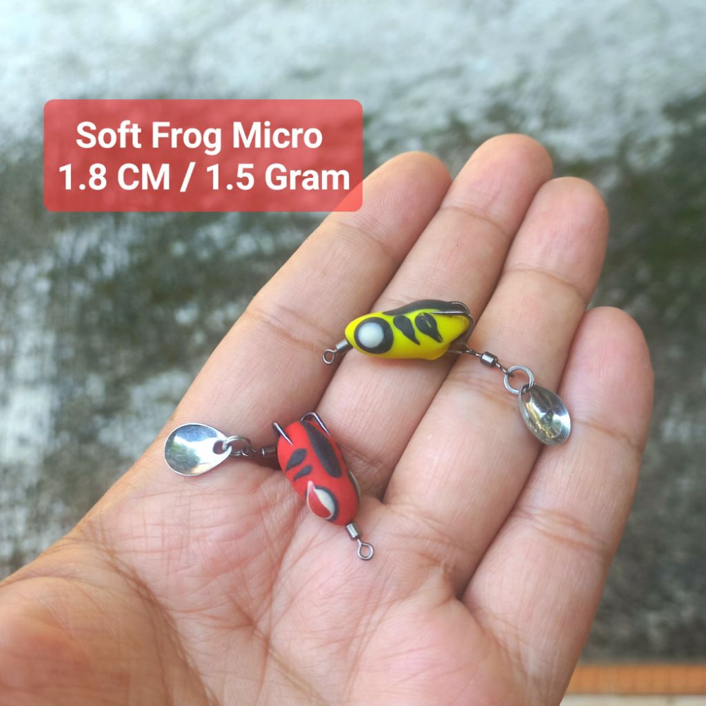 Softfrog Micro 1.8 CM / 1.5 Gram Umpan Casting Canna Limbata, Gabus Kocolan