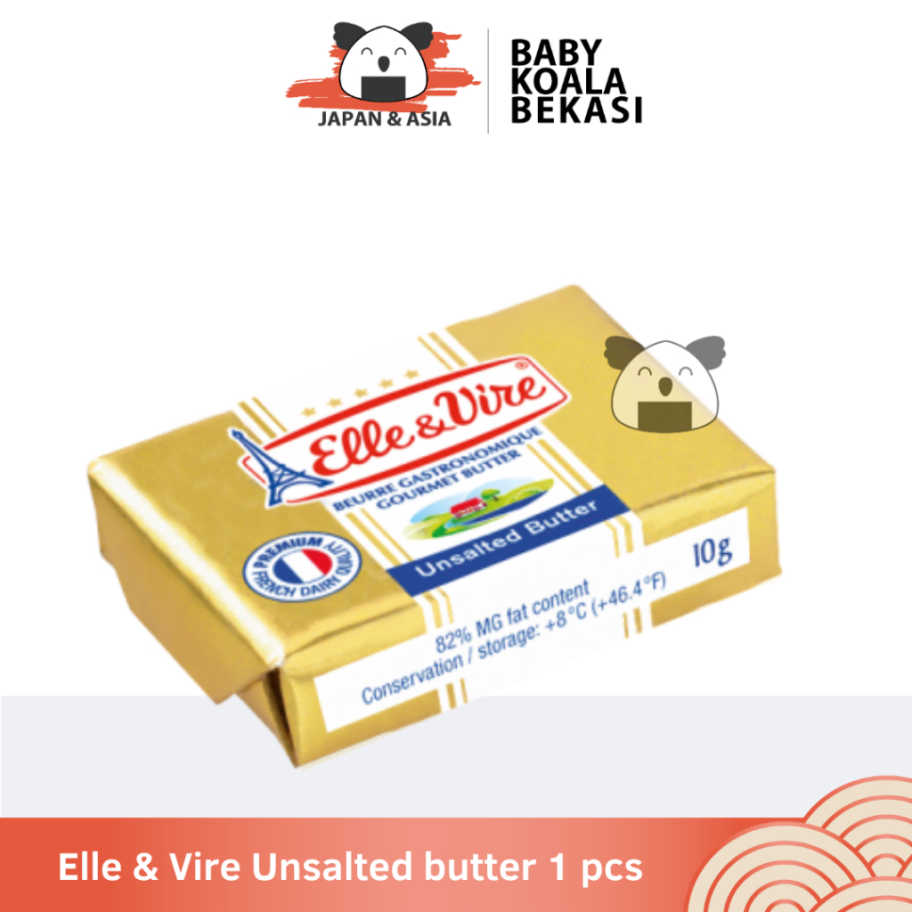 

Elle & Vire Butter Portion Microcup Unsalted 10 g | Butter MPASI -BKB