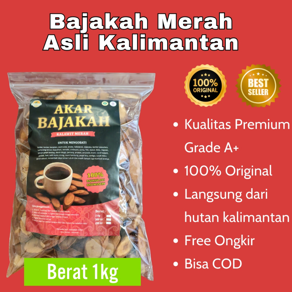 

[100% ASLI] Akar Kayu Bajakah Kalalawit Merah Asli Kalimantan Borneo Original - Kualitas Super 1kg