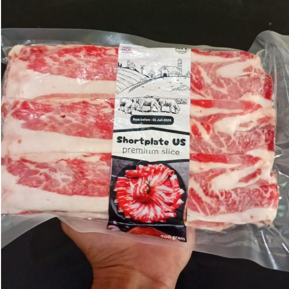 

US shortplate Beef / Daging Sapi Iris Yoshinoya Yakiniku Shabu 500Gram