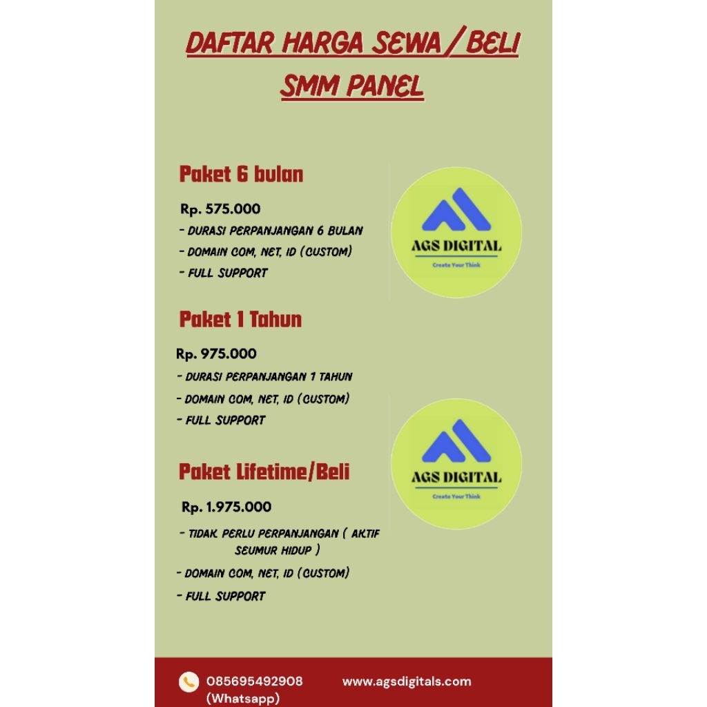 Jasa pembuatan website sewa/beli smm panel toko online sosial media