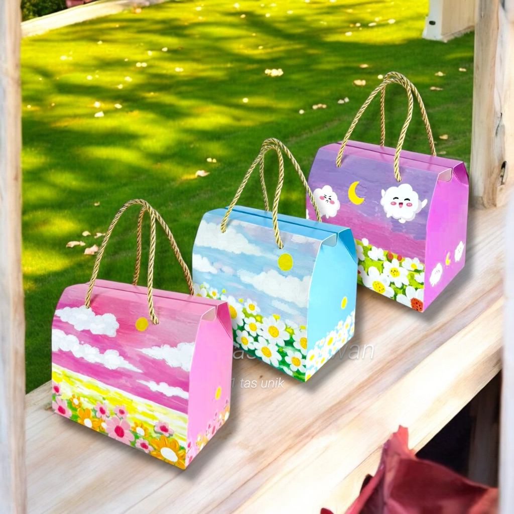 

Goodiebag Tenteng Bunga 3D Aesthetic Kotak Kado Bunga Vintage 3D Tas Motif Aesthetic Tas Jinjing Kado Mewah Dengan Motif Tas Berbunga