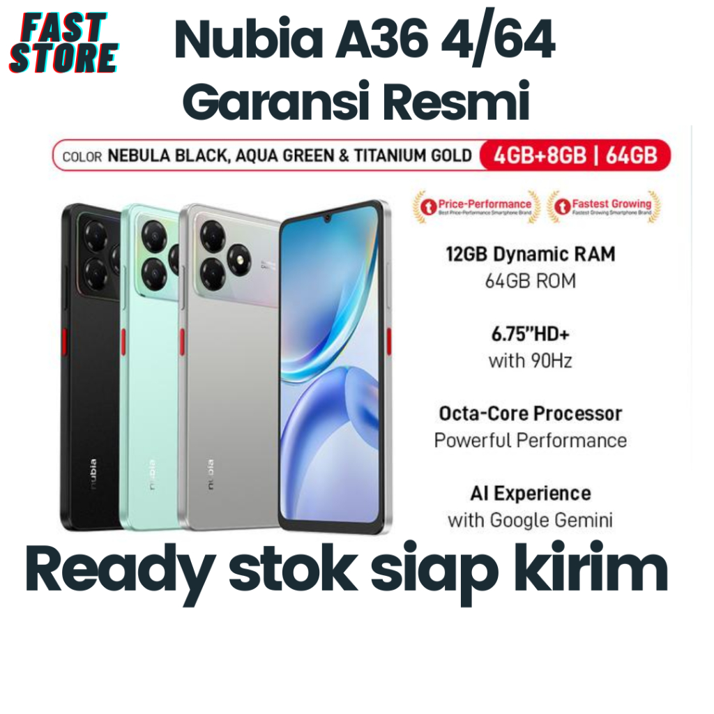 Nubia A36 4/64 Garansi Resmi