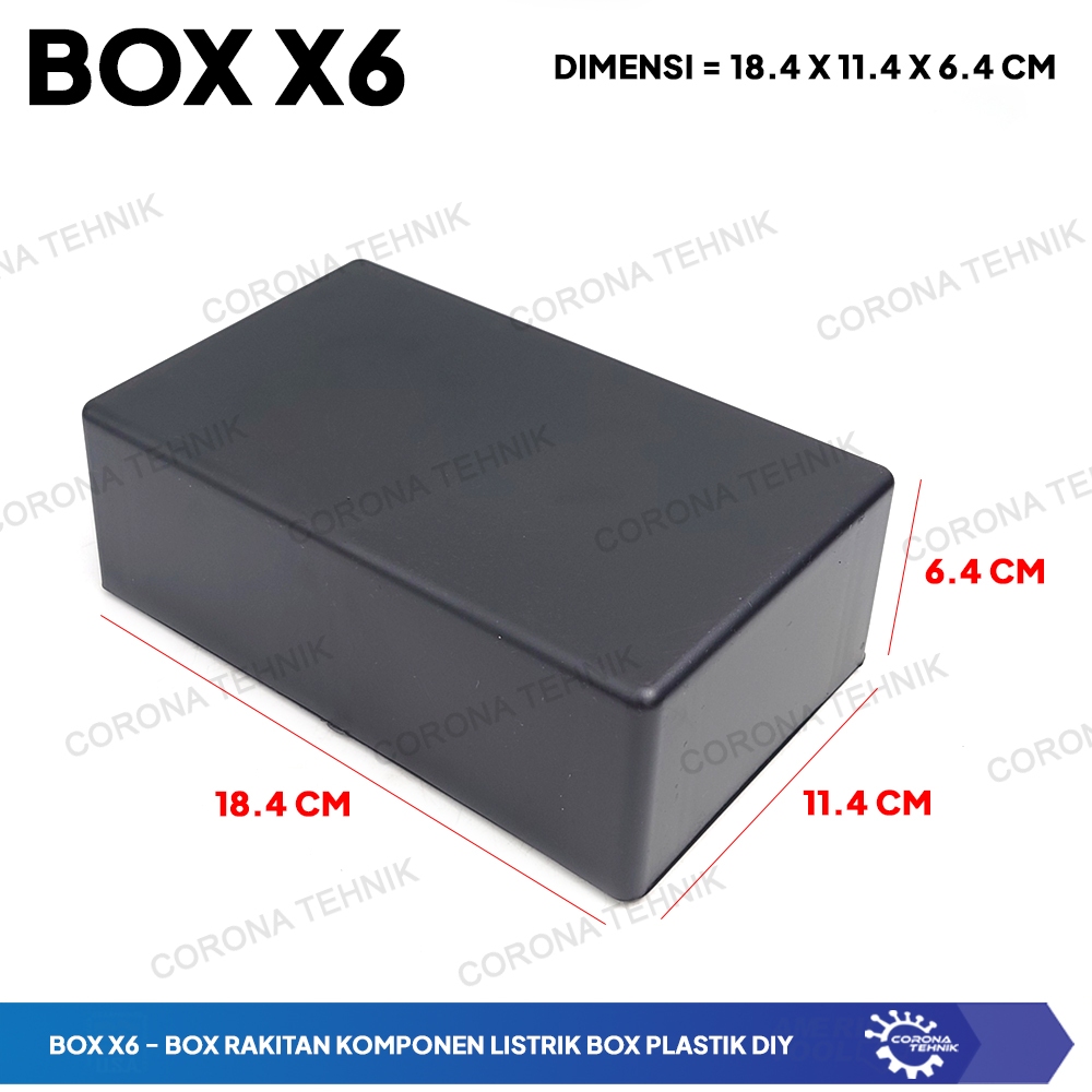 Box X6 + Sekrup - Box Rakitan Komponen Listrik Box Plastik DIY
