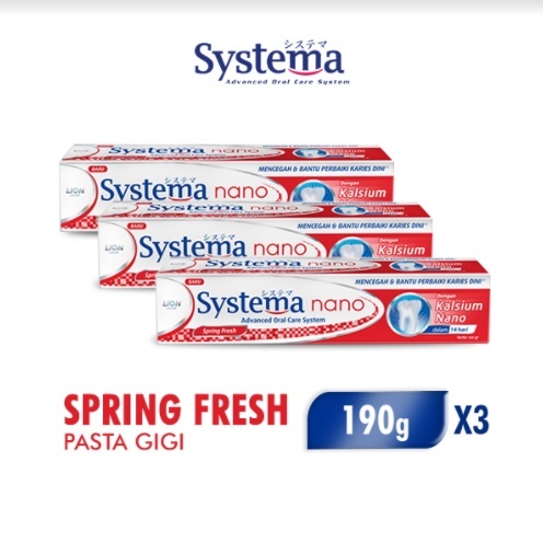 Systema Pasta Gigi Spring Fresh Tube 190 gr x3