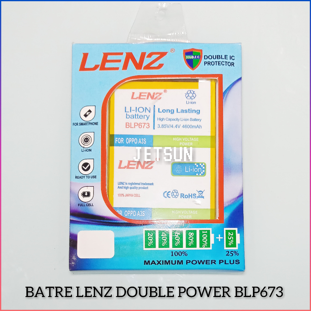 BATERAI / BATRE LENZ DOUBLE POWER BLP673 / OPPO A3S