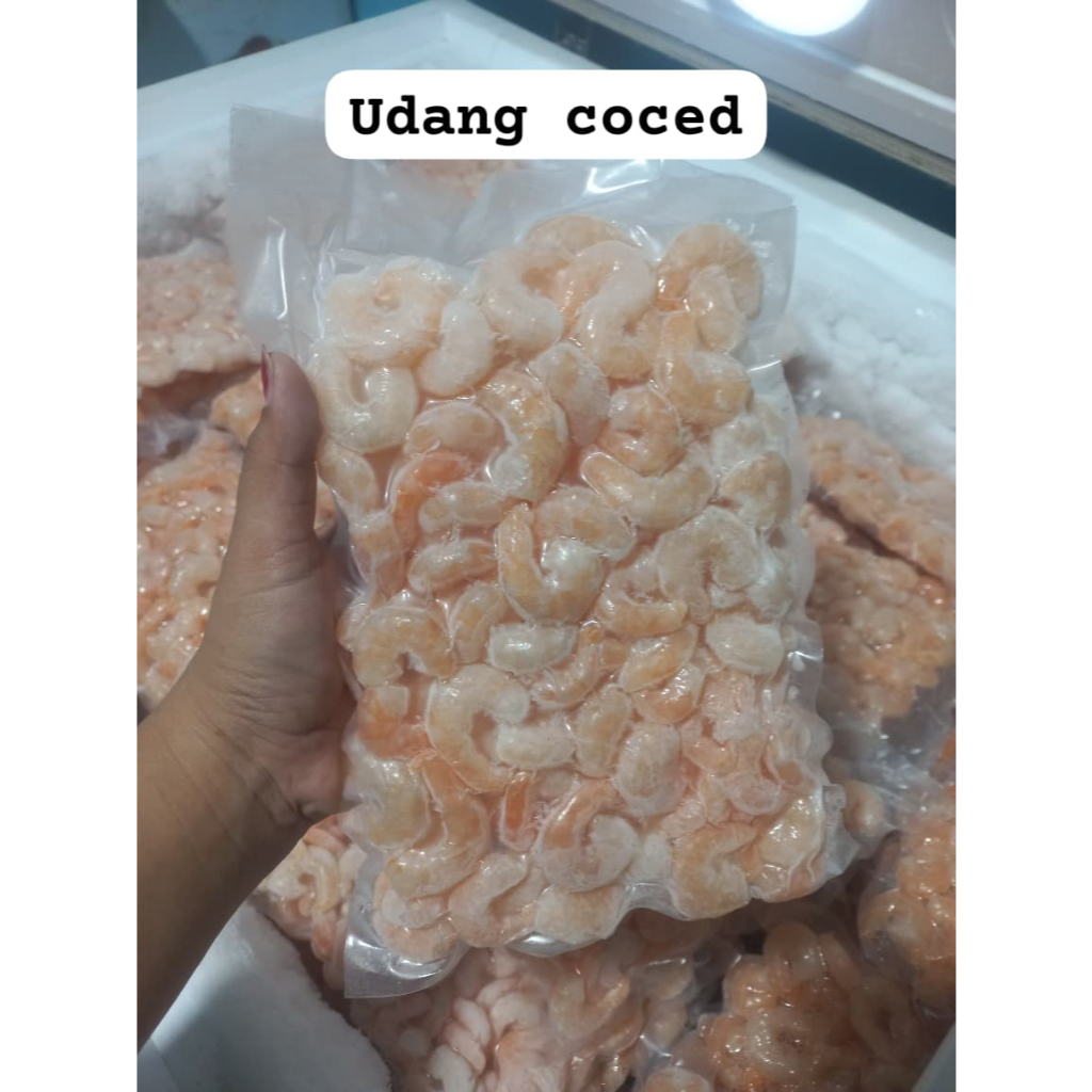 

Udang cooked kupas 500g kemasan vacum / Udang kupas frozen