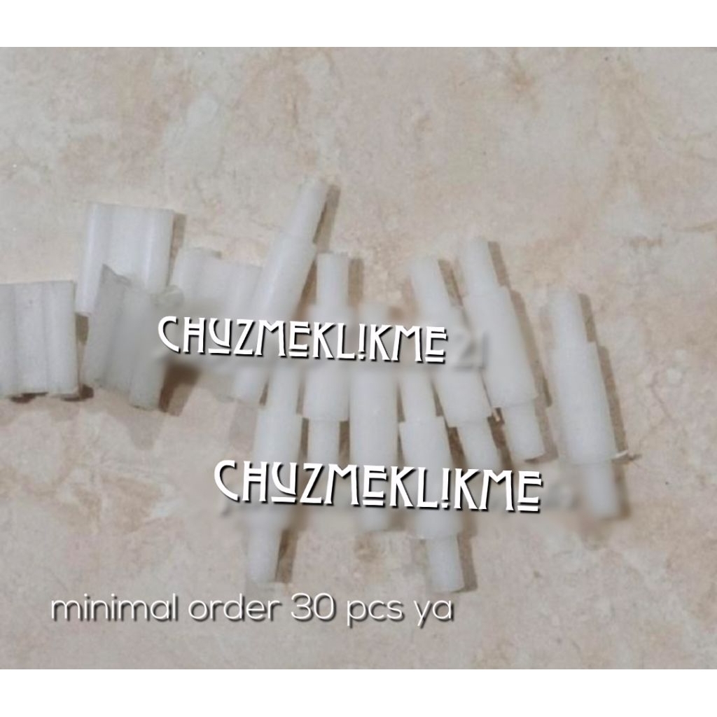 Pin dan tiang putih part case rabbit 0111,0222,0333,0444 (minimum order 30 pcs)/Pin penyangga jolly 