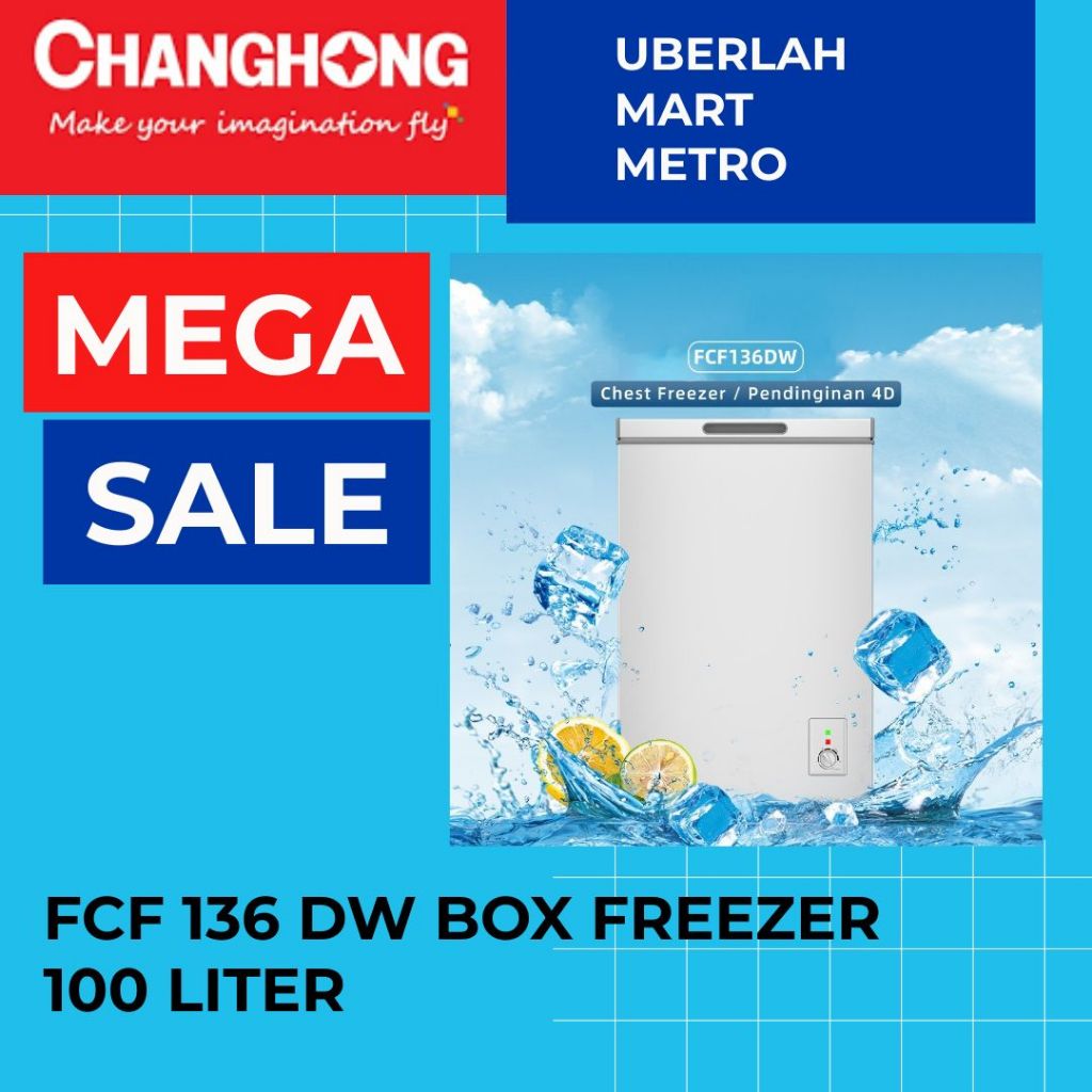 CHANGHONG BOX FREEZER 100 LITER TIPE FCF 136 DW