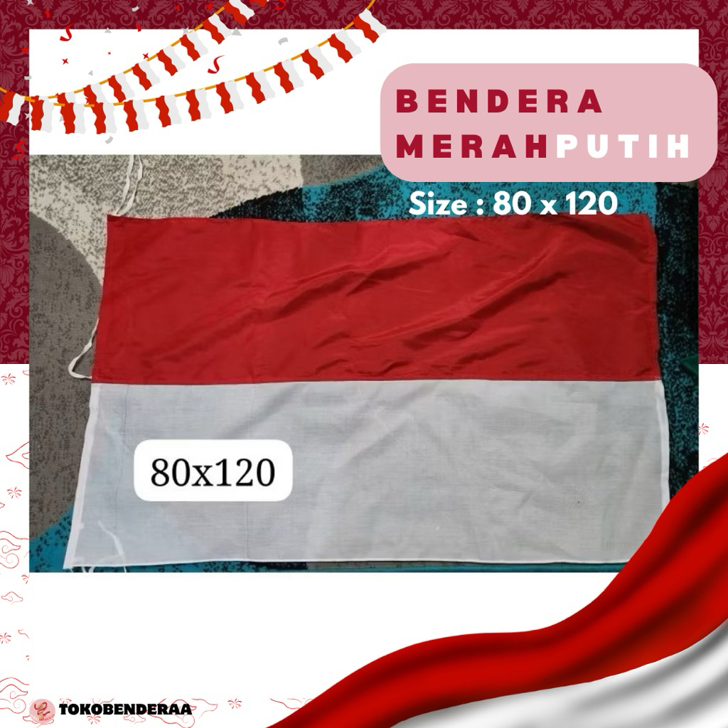 BENDERA MERAH PUTIH TERMURAH 80x120||Bendera merah putih berukuran 80x120 cm