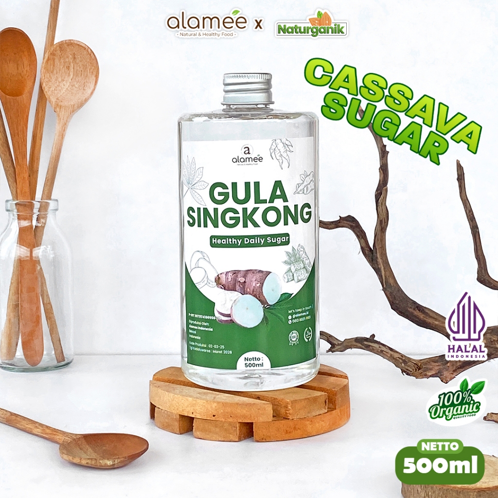 

ALAMEE Gula Singkong Organik Rendah Kalori Cair Sweetener Fructose Gluten Free 500ml Naturganik