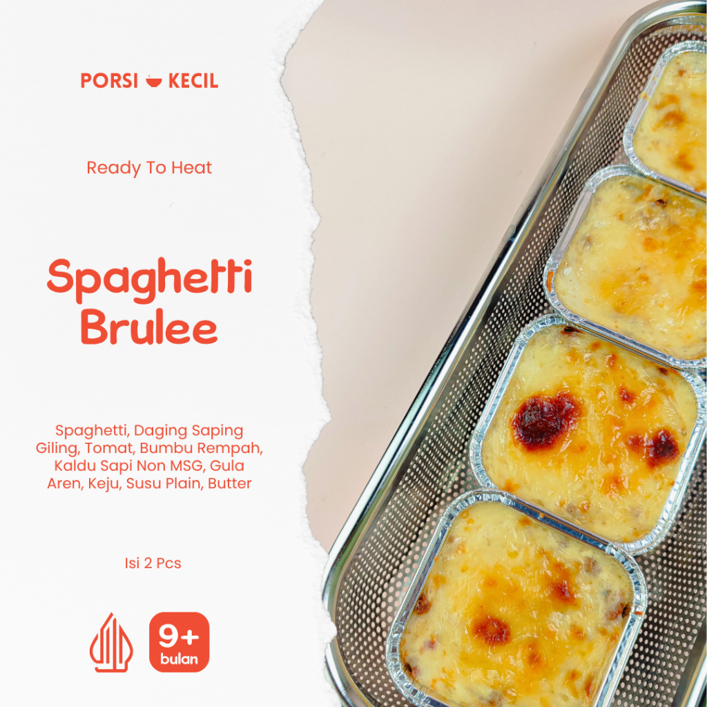 

Spaghetti Brulee - Homemade Frozen Tinggi Protein - Tanpa MSG & Pengawet
