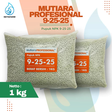

Pupuk NPK Mutiara Professional 9-25-25 Kemasan Repacking 1kg