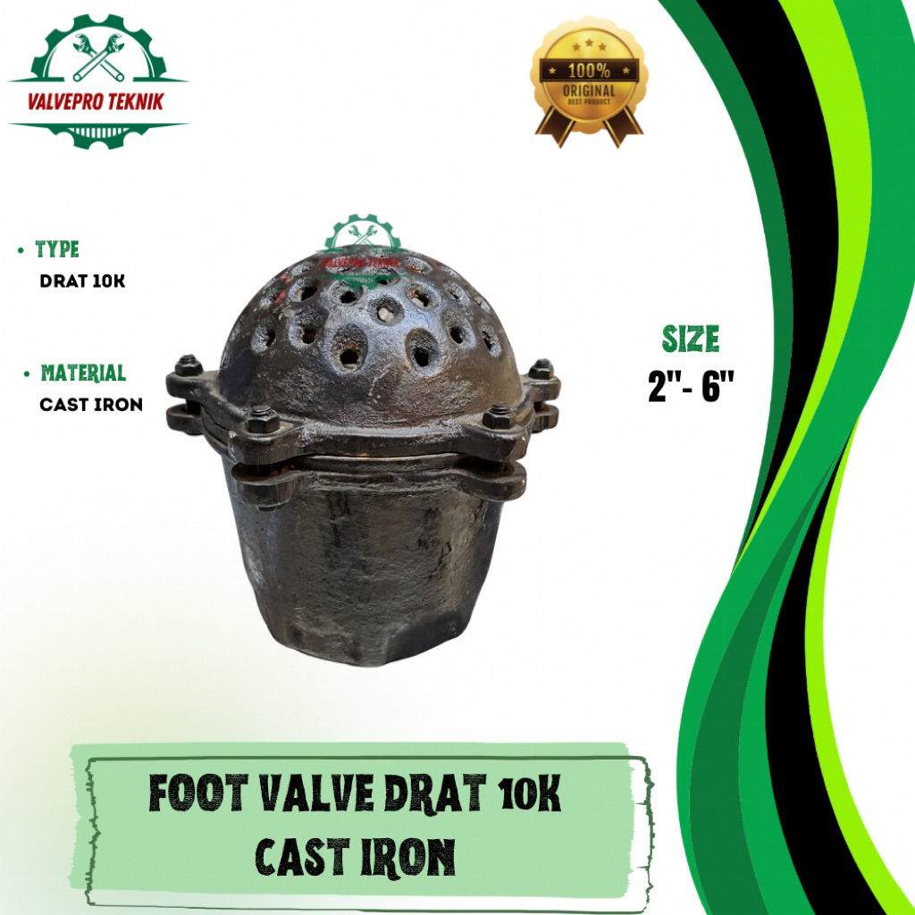FOOT VALVE 3” INCH DRAT CAST IRON ORIGINAL