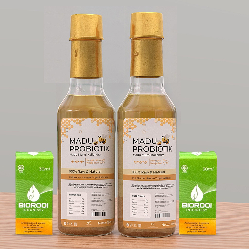 

Bioroqi 60ml FREE Madu Probiotik 1kg