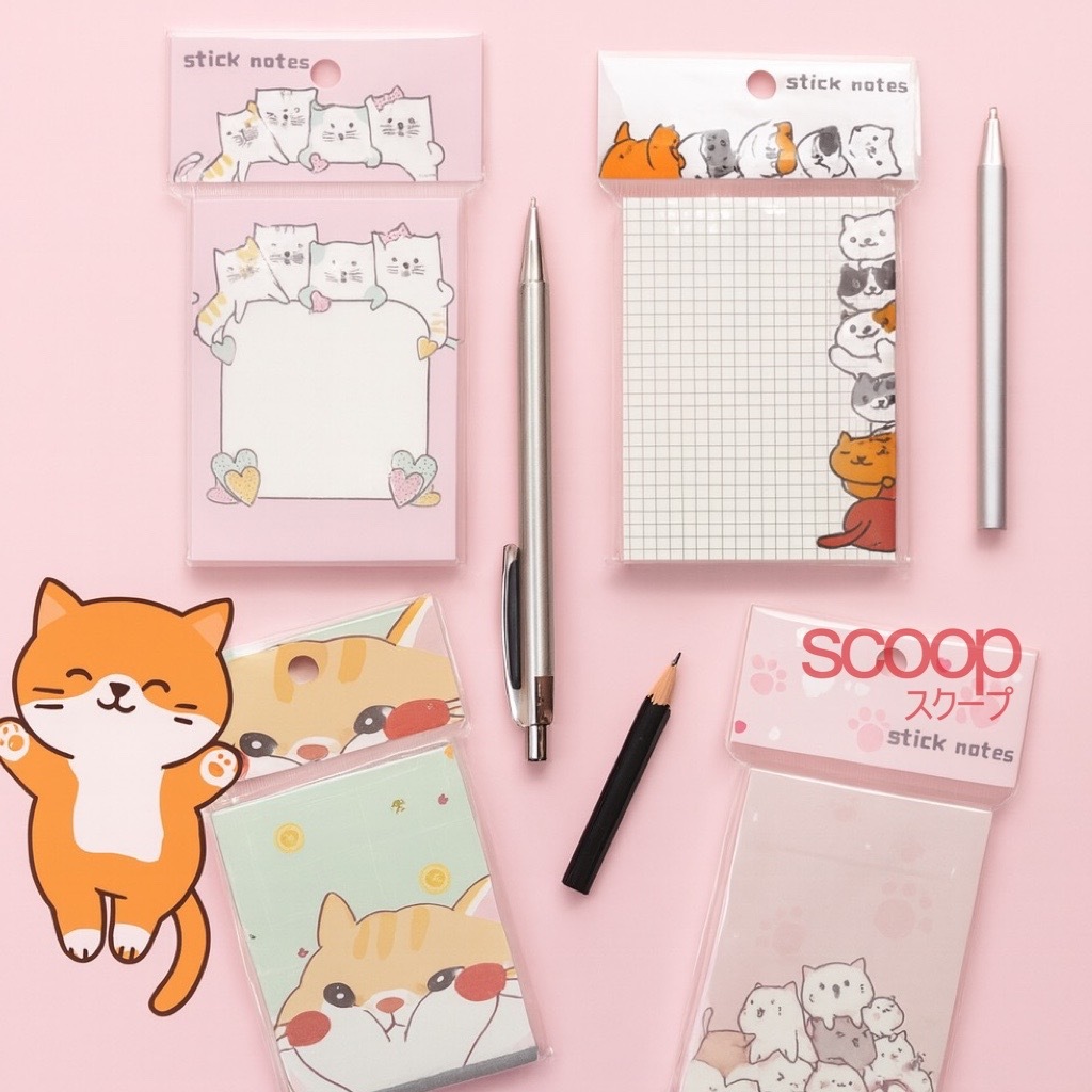 

Scoop Sticky Note Kertas Memo Kucing Cat Kitty 72240700
