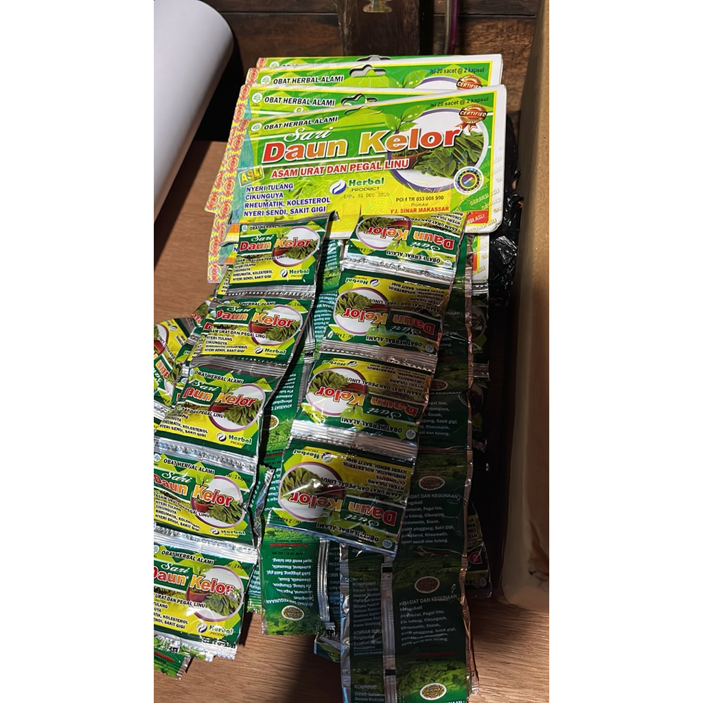

Daun Kelor kemasan ekonomis (1 renceng isi 20 bks)