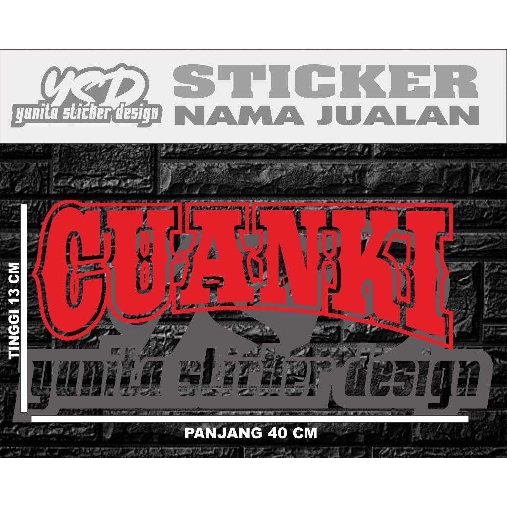 

STICKER TEMPELAN CUANKI MODEL LENGKUNG BOLONG DENGAN UKURAN 40X13 CM MUDAH DIPASANG