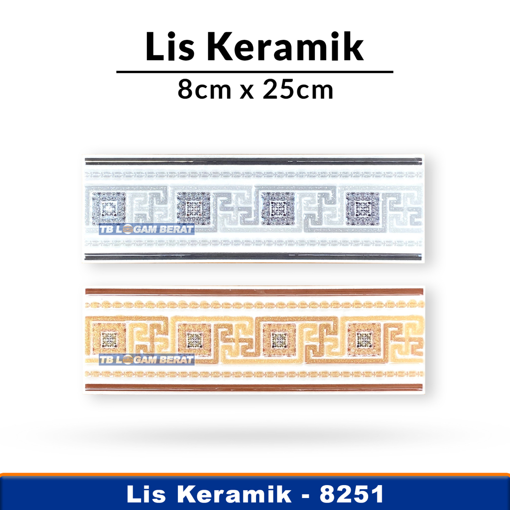 Lis Keramik Dinding Kamar Mandi Dapur 8251 8x25
