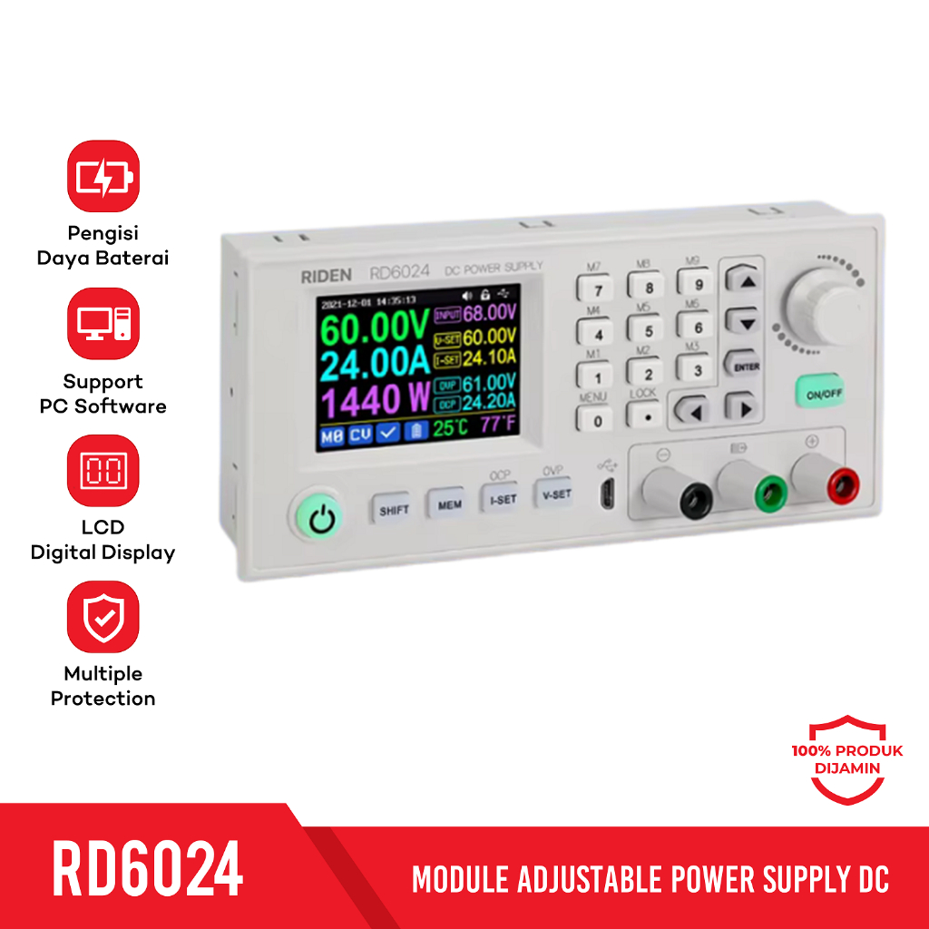 Adjustable Power Supply DC Regulated 24A 60V RIDEN - RD6024