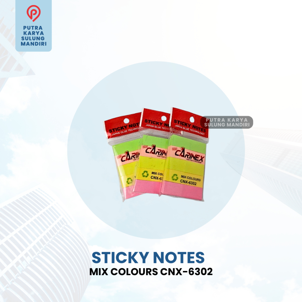 

Sticky Notes Carinex Isi 100 x 5 Ukuran: 15 x 51mm