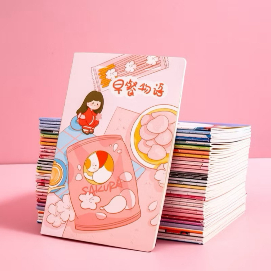 

Buku Tulis Aesthetic / Notebook Karakter Lucu / Buku Catatan Sekolah / Buku Tulis Kertas / Mini Notebook Design Imut - ks