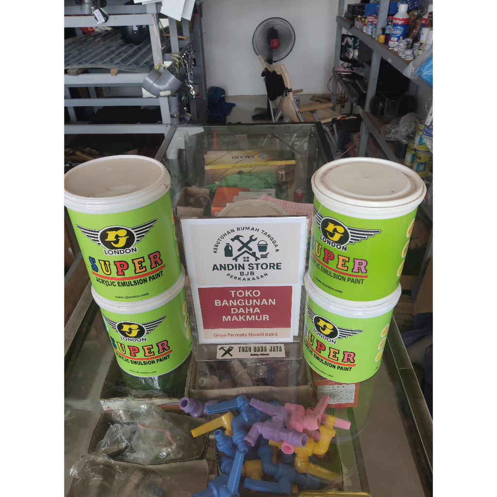 CAT TEMBOK DINDING WARNA PUTIH RJ LONDON 1 KG / CAT TEMBOK 1 KG