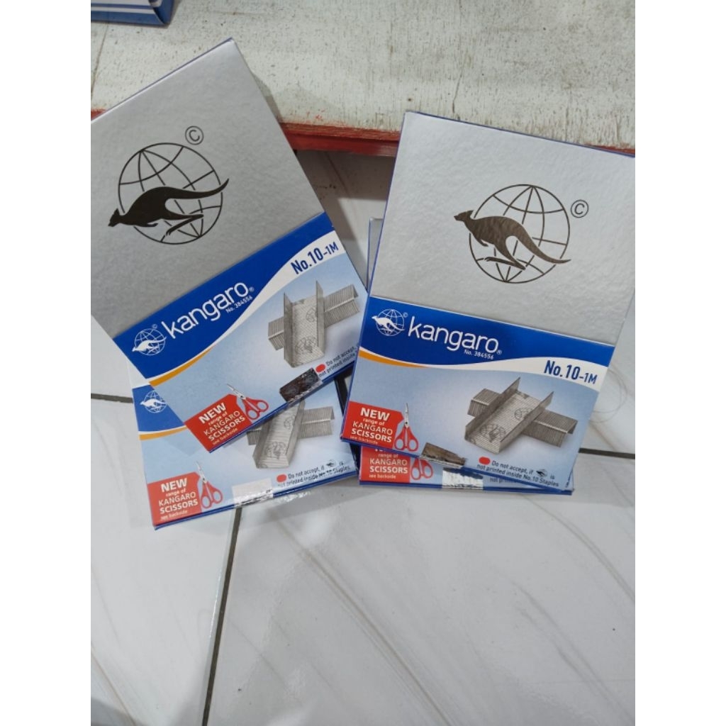 

ISI STAPLES KANGARO NO 10 - 1M PERPACK ISI 20 BOX KECIL
