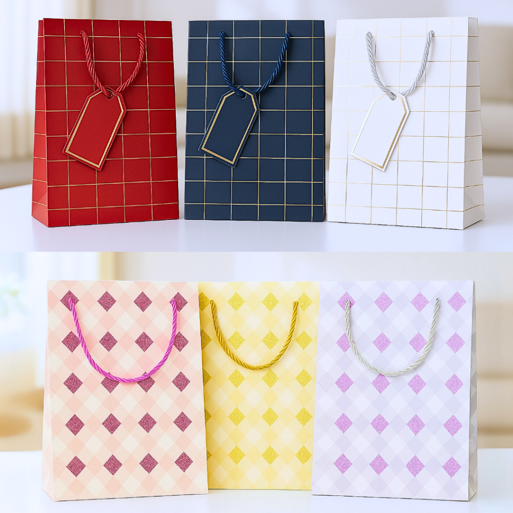 

Surprice [Komplit] Paper Bag Tali Medium Emboss 23x18x10cm / Goodie Bag / Tas Kado / Paperbag