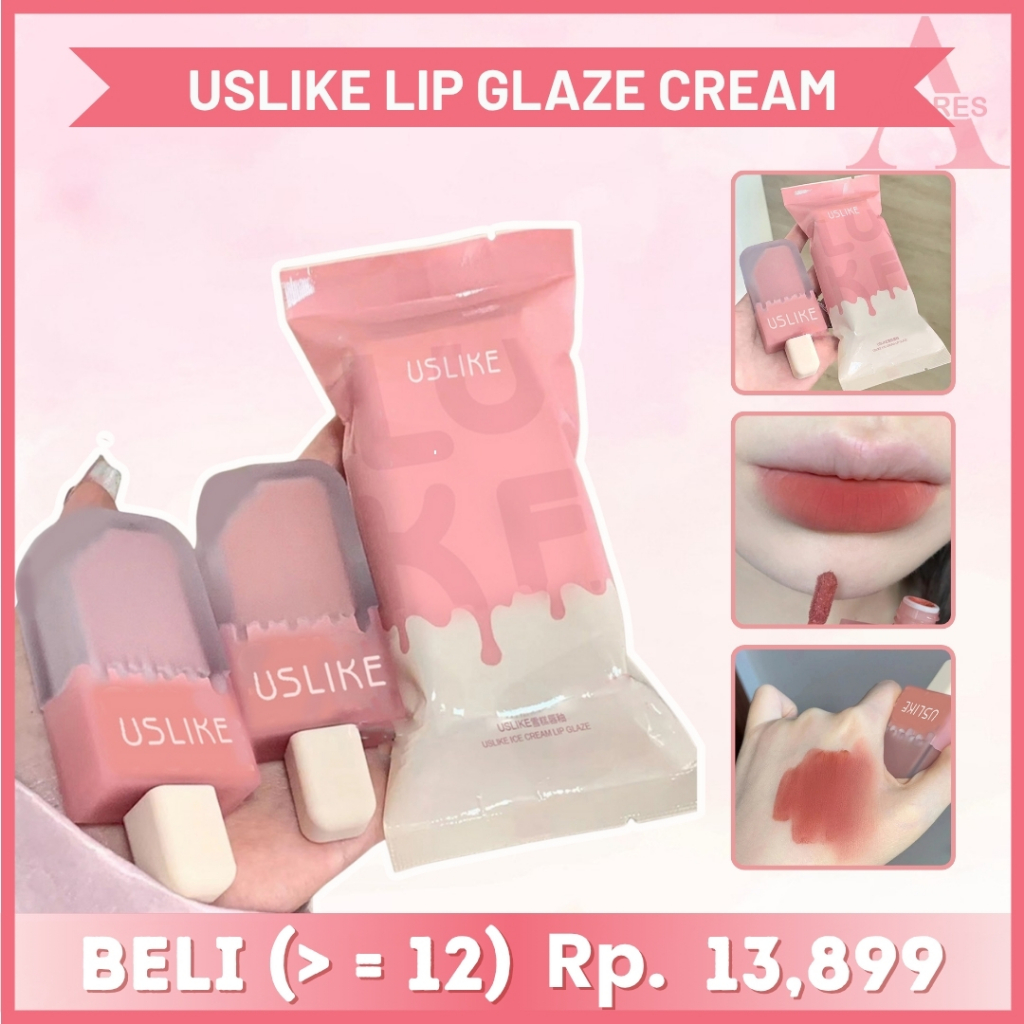 USLIKE Lip Glaze Ice Cream Matte Velvet Lipcream Long Lasting XX168