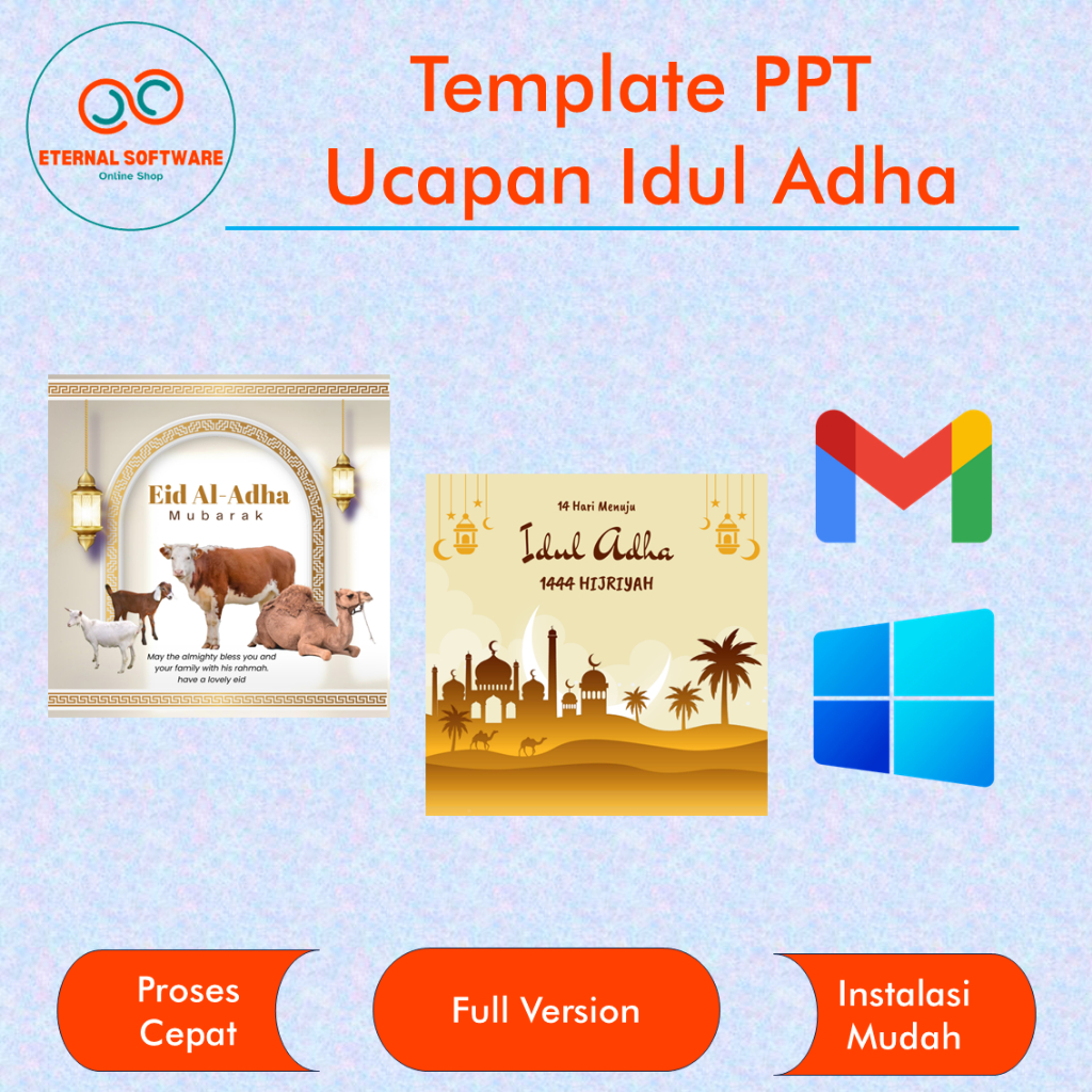 Template Ucapan Idul Adha Siap Edit Desain Minimalis Elegan Template PPT Full Siap Edit