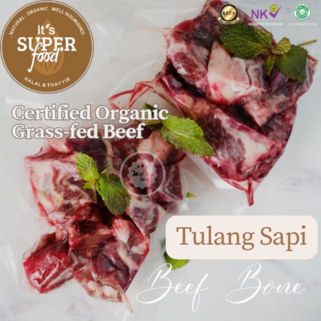 

Beef Bones / Tulang Sapi Organic Grasssfed Wahyu Beef Bones | Leg Bones | Bone Broth | Kaldu | Tenderloin | Sorloim | Iga | Short Ribs | Has Dalam Local Premium Beef | Daging Sapi Lokal | Sapi Sehat | Tulang| Organik | It's Superfood | Superfood Store