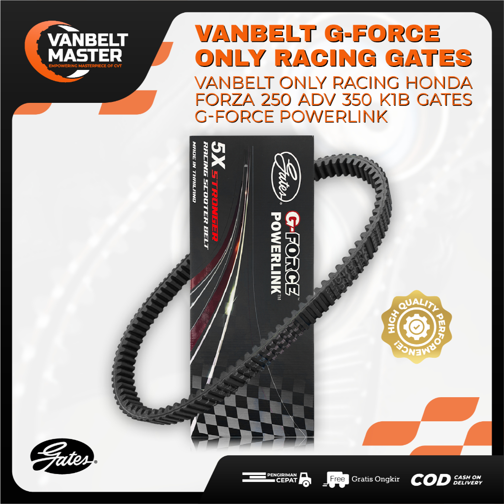 Gates G-Force Vanbelt V Belt Racing Forza ADV 250 350 2020 up K1B Powerlink