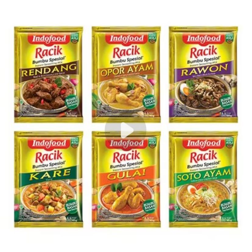 

Bumbu Spsial Racik Indofood Kare / Rawon / Soto / Gulai / Opor / Rendang / Rendang