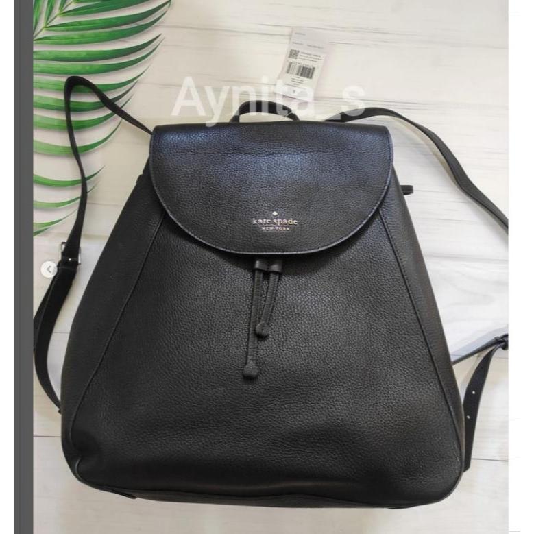 Ks Leila Large Flap Backpack k4628 Black